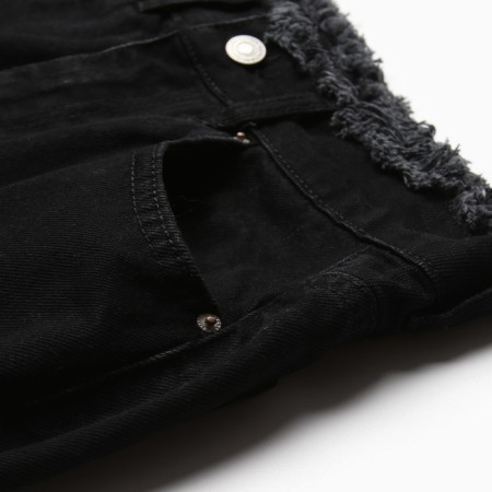 Denim shorts, black color, size 40 (34)-3