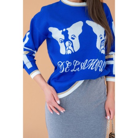 Women's sweatshirt Eliseeva Olesya, size m, blue color-3