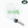 Drill for rodents with a metal nose, 60 ml, transparent with green clinking