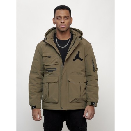 Sports male jacket, size 48, dark beige color-5