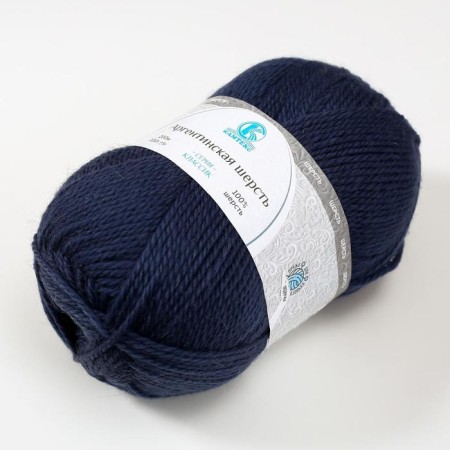 Yarn "Argentinean wool" 100% imported p/t wool 200m/100g (022, jeans)