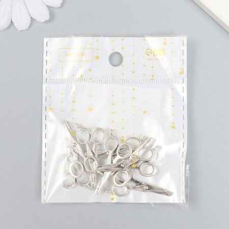 Decor Metal for creativity "Scissors" silver (A13717) 3.6x1.6 cm-4