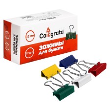 A set of clamps for cauliflower 32mm, 12 pieces, 5 colors, in a cardboard box