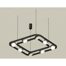 A set of suspended rotary lamp with composite crystal Ambrella Light, Traditional Diy, XB9182200, 8XGX53, black sand, transparent
