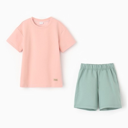 Kids (T -shirt, shorts) minku beige color/ olive, height 98 cm-6