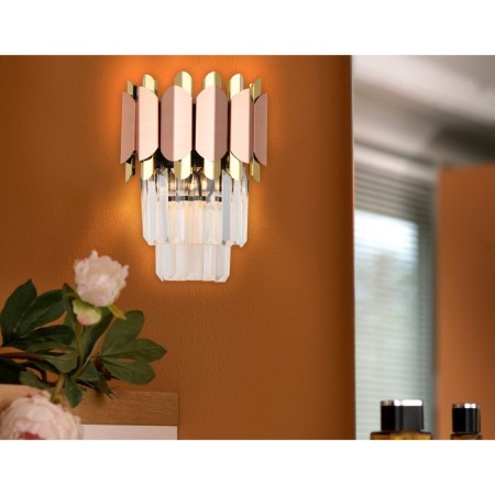 Wall lamp with crystal Ambrella Light, Traditional, Tr5294, E14, Color Pink Gold, Gold-5