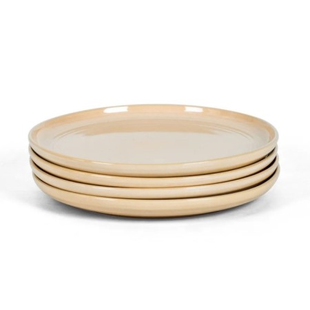 Set of plates Arya Home Stoneware, d = 27 cm, 4 pcs, yellow color-1