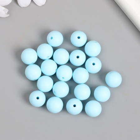 Beads for creativity plastic "Directly blue" matte d = 1.2 cm set 20 g-2