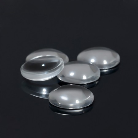 Coboson glass, circle 14 mm (set 5 pcs.), The color is transparent-1