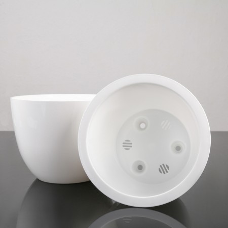 Pot for flowers with an insert "Orion", 3.5 l, white color-2