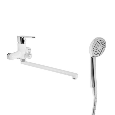 Accoona A7167G bath mixer, one -leaf, pour 300 mm, silumin, white