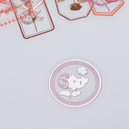 Stickers for creativity "Tags - red flowers" set 30 pcs 0.2x8x11 cm-2