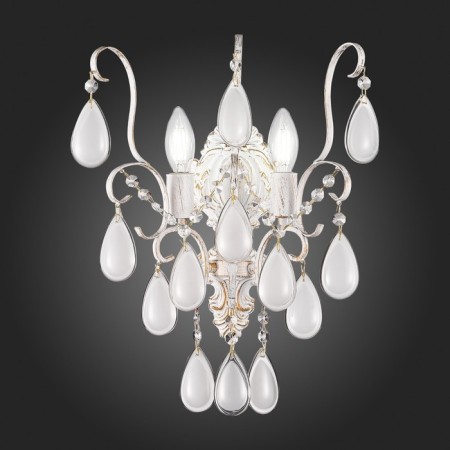 Wall lamp EVOLUCE. Sle160301-02. Magonza. 2x60 watts, E14, 25.5x43 cm, golden color-2