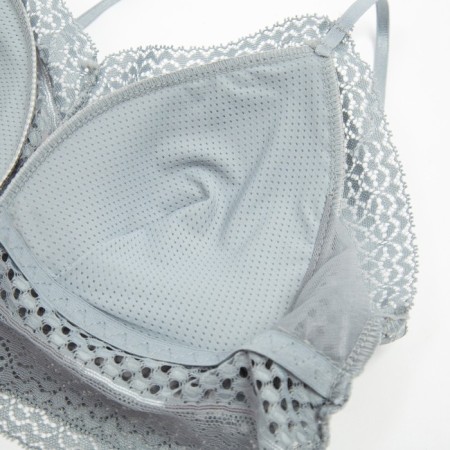 Lower linen women: top and panties, color gray-blue, size 42-44-3