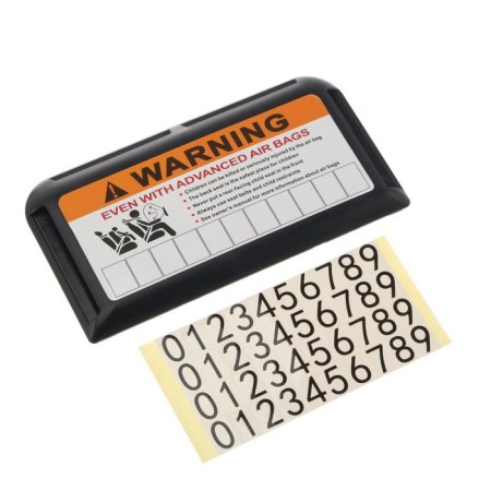 Busman on a visor with a mobile phone number, black