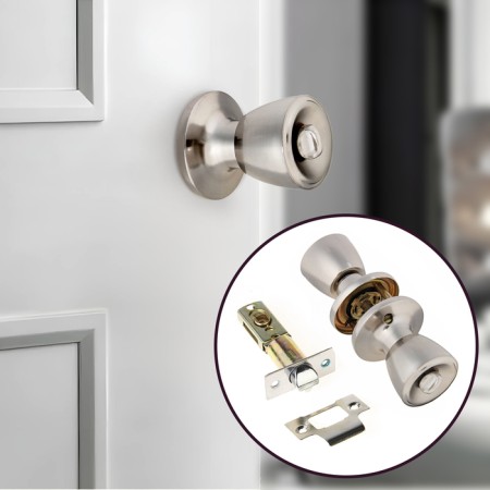 Latch 1202, with a latch, matte nickel color