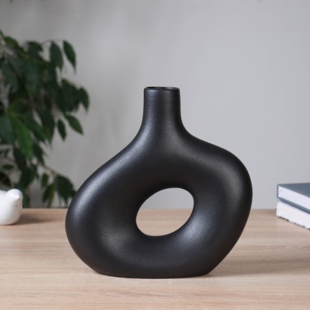 VAZ Coramics Table "Otto" oval, D-4cm, 23x22 cm, black