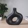 VAZ Coramics Table "Otto" oval, D-4cm, 23x22 cm, black