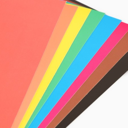 Cardboard color, A4, 16 sheets, 8 colors, coated, one -sided, in a folder, 220 g/m², Smeshariki-4