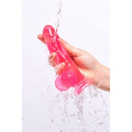 Realistic phallimitator A-Toys by Toyfa Fush, TPE, Pink Color, 18 cm-5
