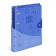 A notebook on rings A5 120 sheets in the Lorex "Neon. Blue" cage, with a change of block, a plastic cover, with stickers