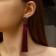 Earrings "Brushes" harmony, purple color, l brush 8.5 cm