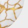 Serving napkin on the table "marble", d = 38 cm, white color