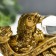 NECSK Polystone for bronze "2 carps in the rod of Zhui with a crystal" 5x4.5x12.5 cm