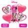 Bouquet of foil balls "Happy Birthday", set 5 pcs, Minnie Mouse, 4 hearts, unit