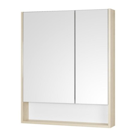 Aquaton Mirror Carder "Scande 70", white color, oak Verona