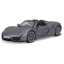 BBURAGO Porsche 918 SPYDER, DIE-CAST, 1:24, opening doors, gray gray.