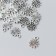 Decor for creativity Metal "Little Chamomile" silver 1x1.3 cm