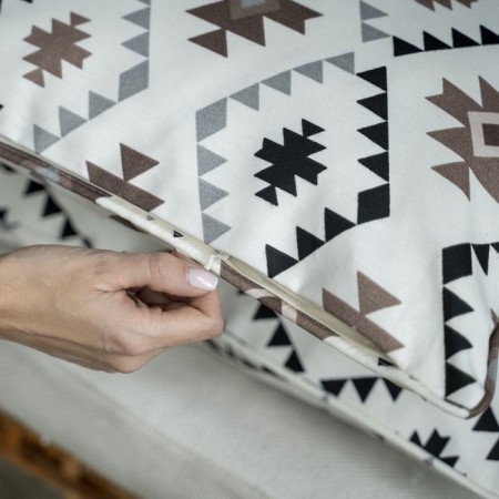 Decorative pillowcase "Celta", size 45x45 cm, gray color-1