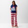 Pajama New Year's Women's KAFTAN "Santa Team", red/blue color, size 48-50