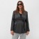 Women's jacket with a belt Mist Plus-Size, r.54, gray