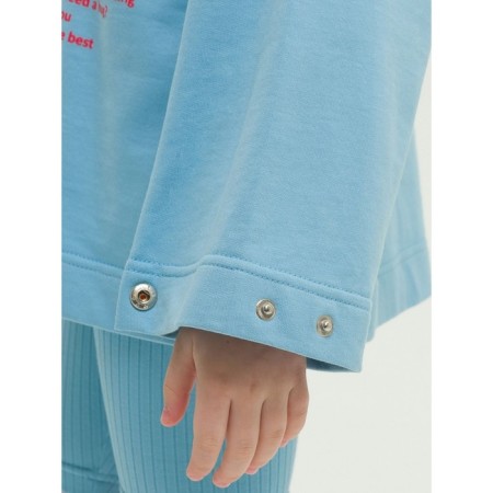 Sweatshirt for girls, height 98 cm, blue color-5