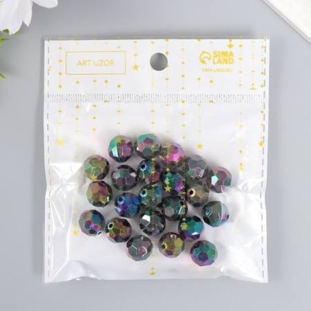 Beads for creativity plastic "Glass. Gasoline" d = 1.2 cm set 20 grams-3