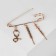 Pin with pendants "Medicine", 7 cm, color black gold