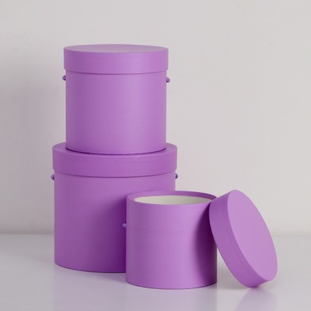 Set of boxes 3 in 1 (18*18*17/15*15*15/12*12*12 cm), lilac-2