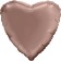 Foil ball 30 "Heart", mystic Latte, individual packaging