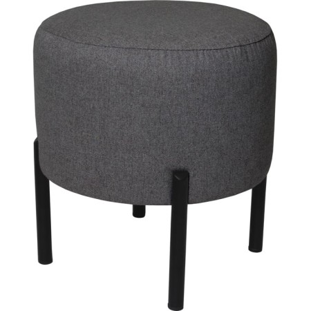 Pouffer "Charlie", 400 × 400 × 450 mm, artificial wool Cardif 20, dark gray color