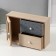 Casket Wood 2 boxes and door "Geometry" Beige with black 9.5x28x18.5 cm