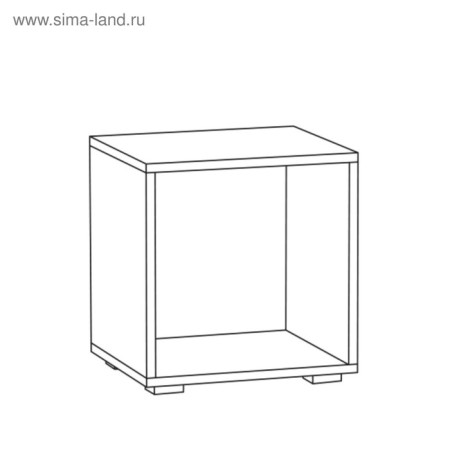 Alba Tumba, 400x361x420, white premium/oak craft gold-2