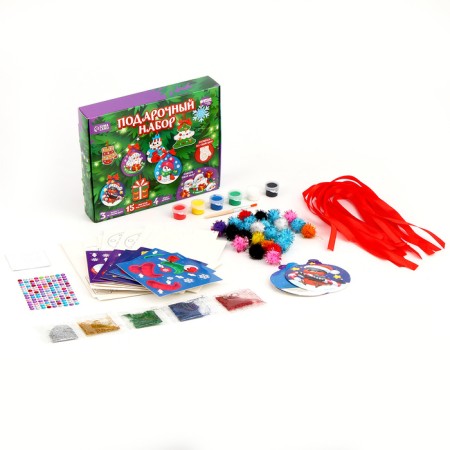 New Year's gift set for creating Christmas tree decorations "New Year!", 18 toys-1