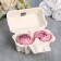 Gift set of cosmetics "Blave" with rose petals, bath bombs 2 x 40 g, Beauty Fox