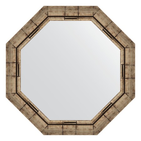 Mirror in the baguette frame, silver bamboo 73 mm, 64x64 cm