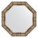 Mirror in the baguette frame, silver bamboo 73 mm, 64x64 cm