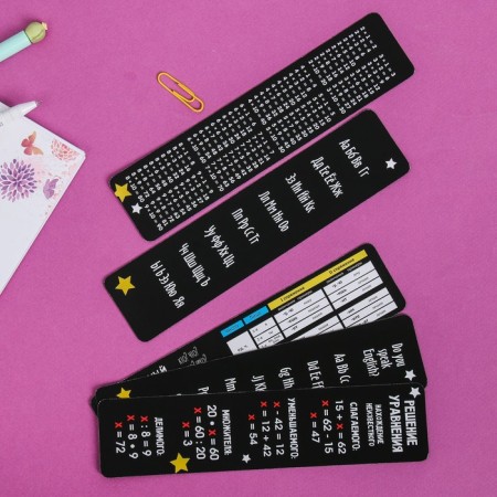 A set of cardboard bookmarks "Unicorns rule the world (5 pcs)-2