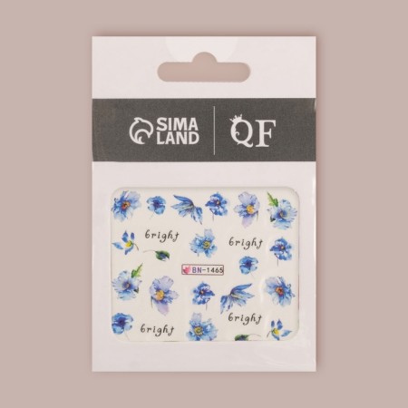 Slider - Bright nail design, packing 6 pcs, blue/yellow/green color-1