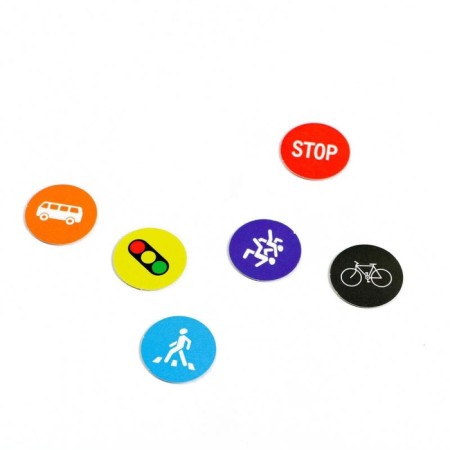 Board Brodiller "Rules of the Road", game field, 6 chips, 20 cards, 4+-3